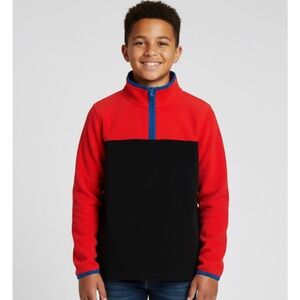 OSHKOSH Fleece Pullover, Boys Size 10, Red/Navy